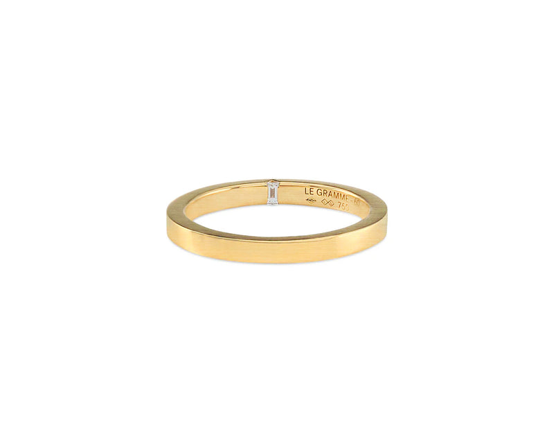 2mm ribbon ring with diamond la 5g