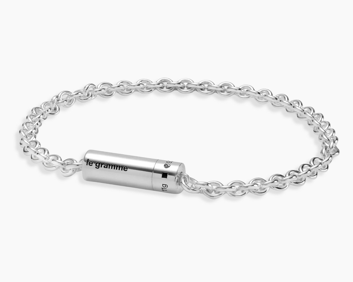 アクセサリー LE GRAMME chain cable bracelet polished cable bracelet on chain le 11g – le gramme