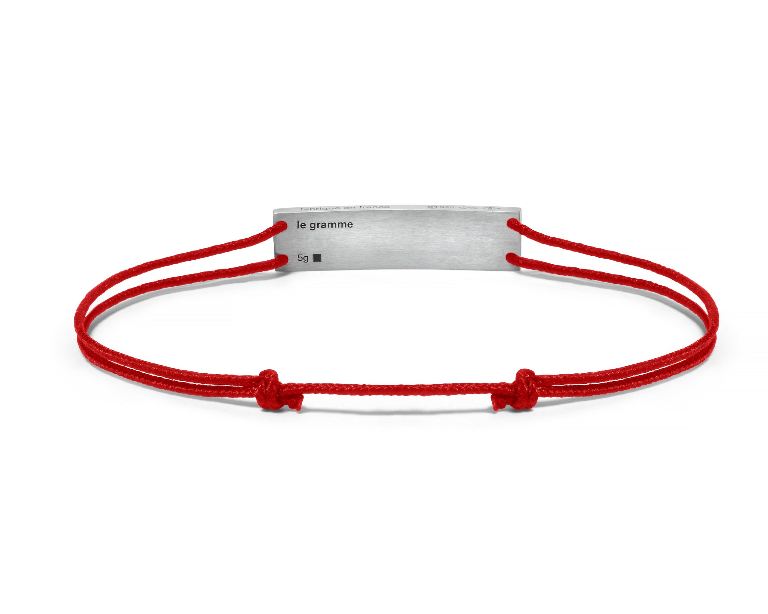 bracelet cordon rouge godron le 5g