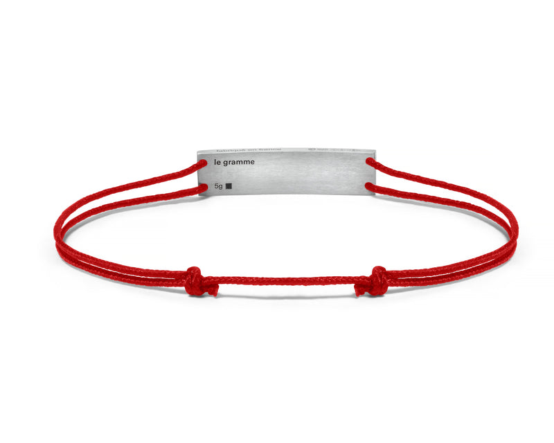 bracelet cordon rouge godron le 5g