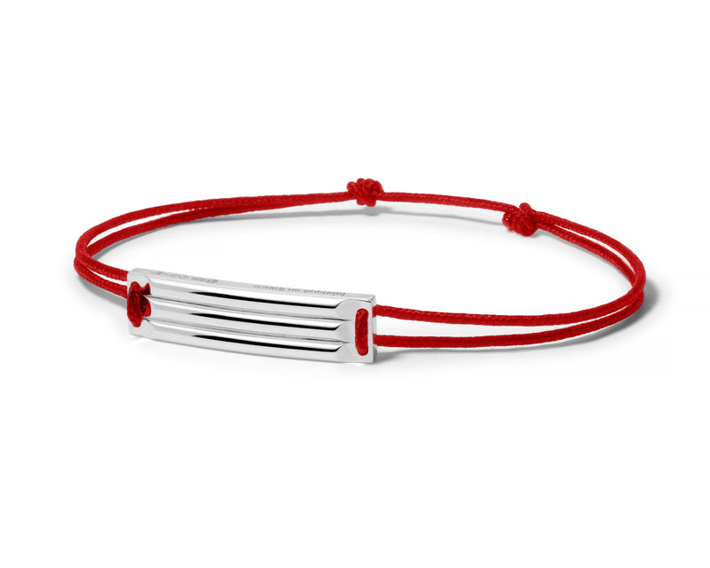 bracelet cordon rouge godron le 5g