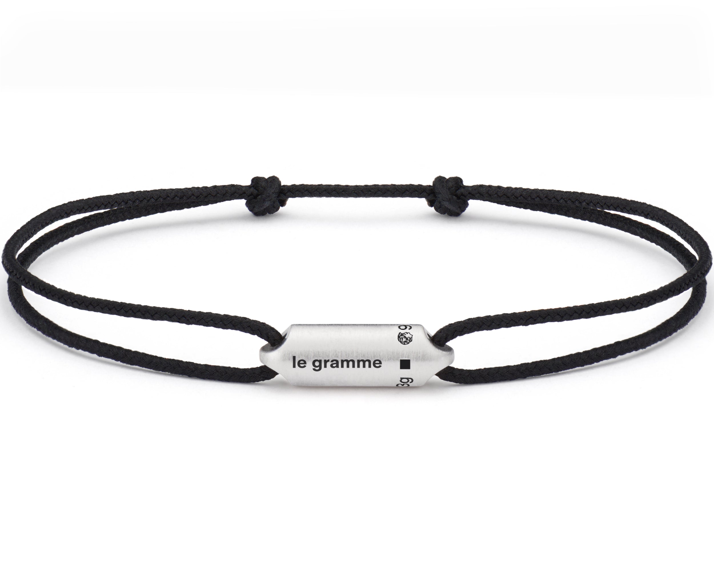 bracelet cordon noir segment le 3g