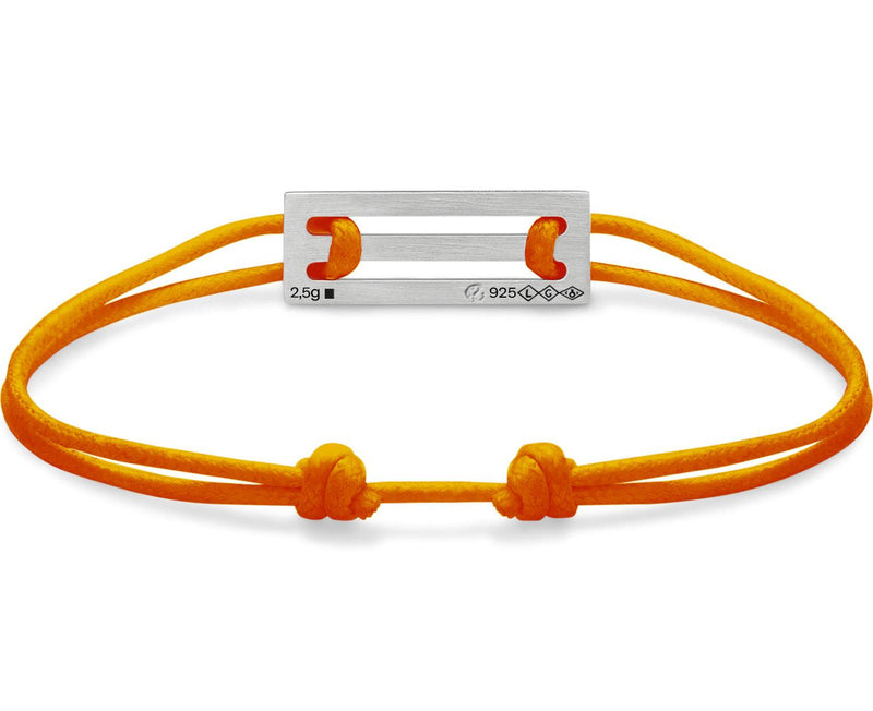 bracelet cordon orange perforé le 2,5g