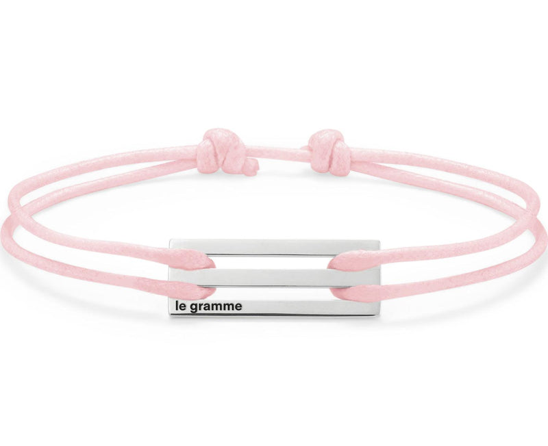 perforated pink cord bracelet le 2.5g