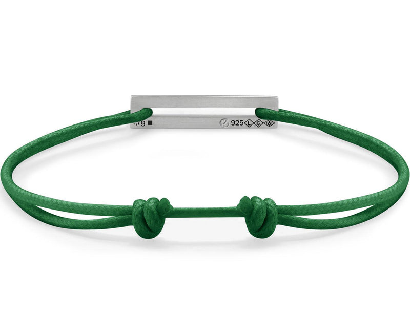 bracelet cordon vert perforé le 1,7g