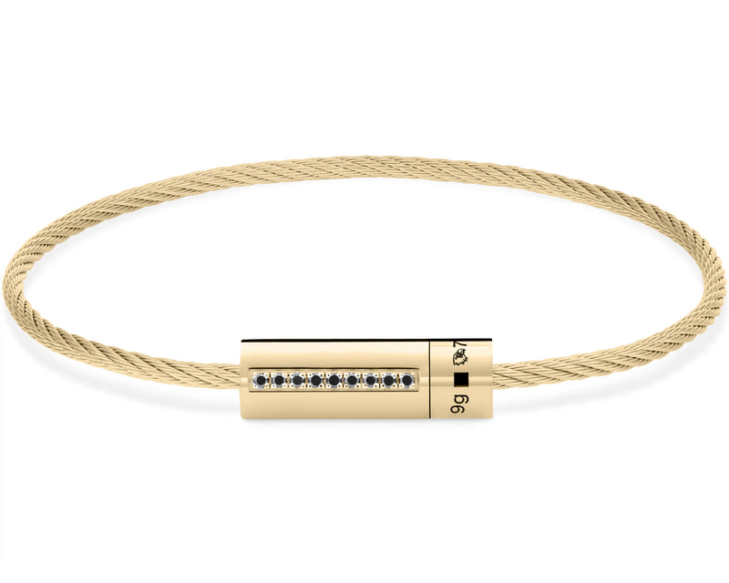 cable bracelet with diamonds le 9g