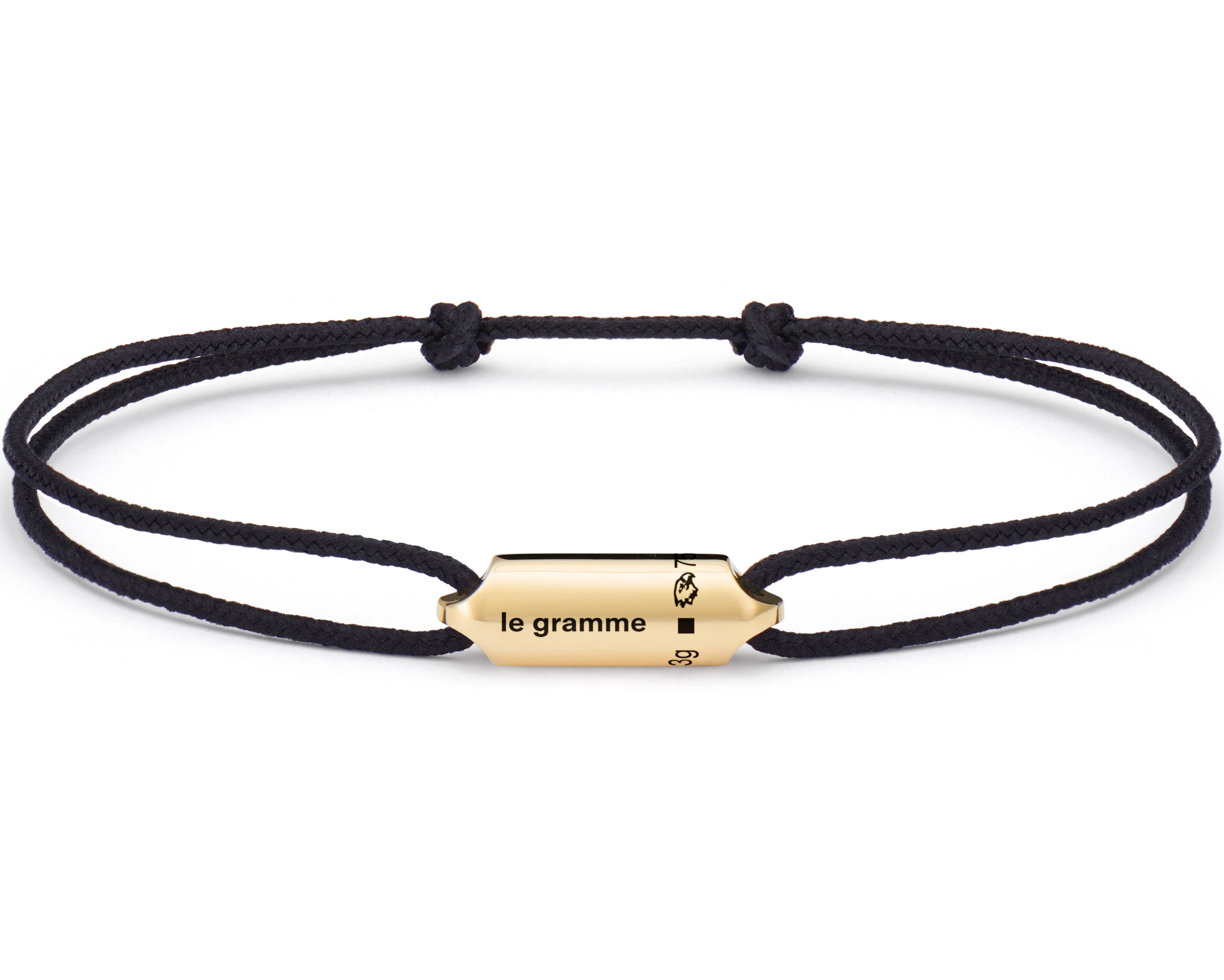 bracelet cordon noir segment le 3g