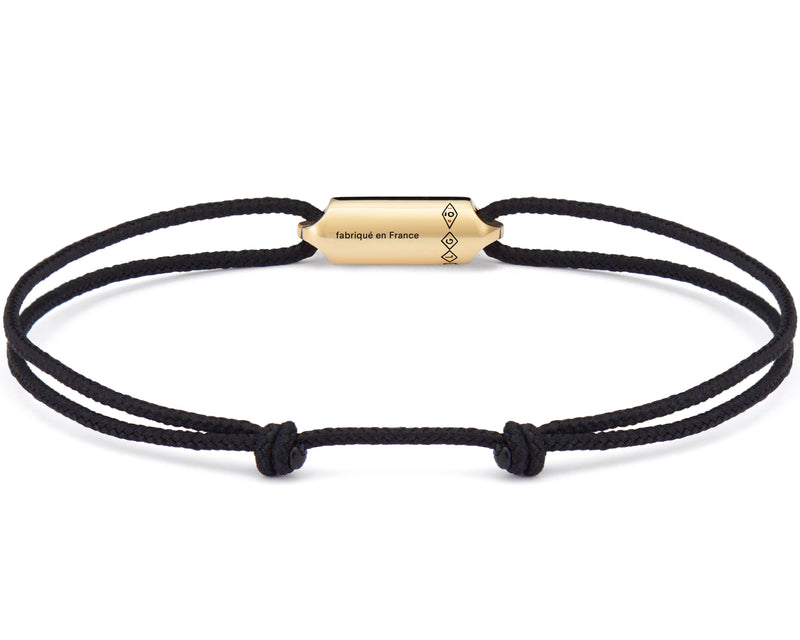 bracelet cordon noir segment le 3g