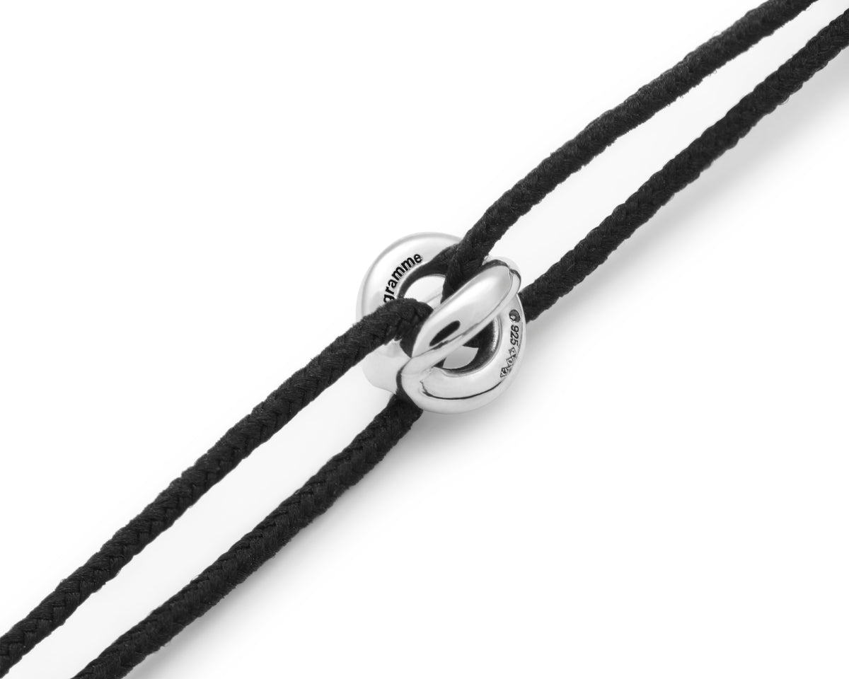 bracelet cordon noir perforé le 1,7g – le gramme