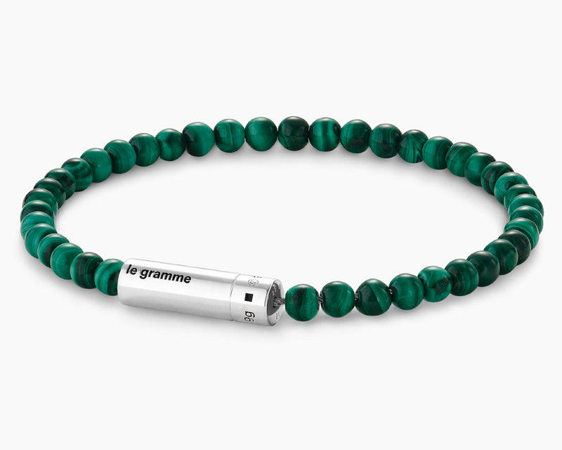 bracelet beads malachite le 9g