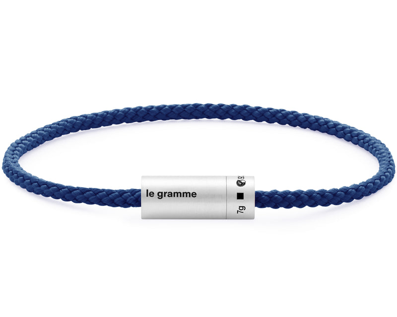 bracelet câble nato bleu royal le 7g