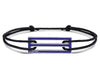 lacquered royal blue cord bracelet le 2,5g