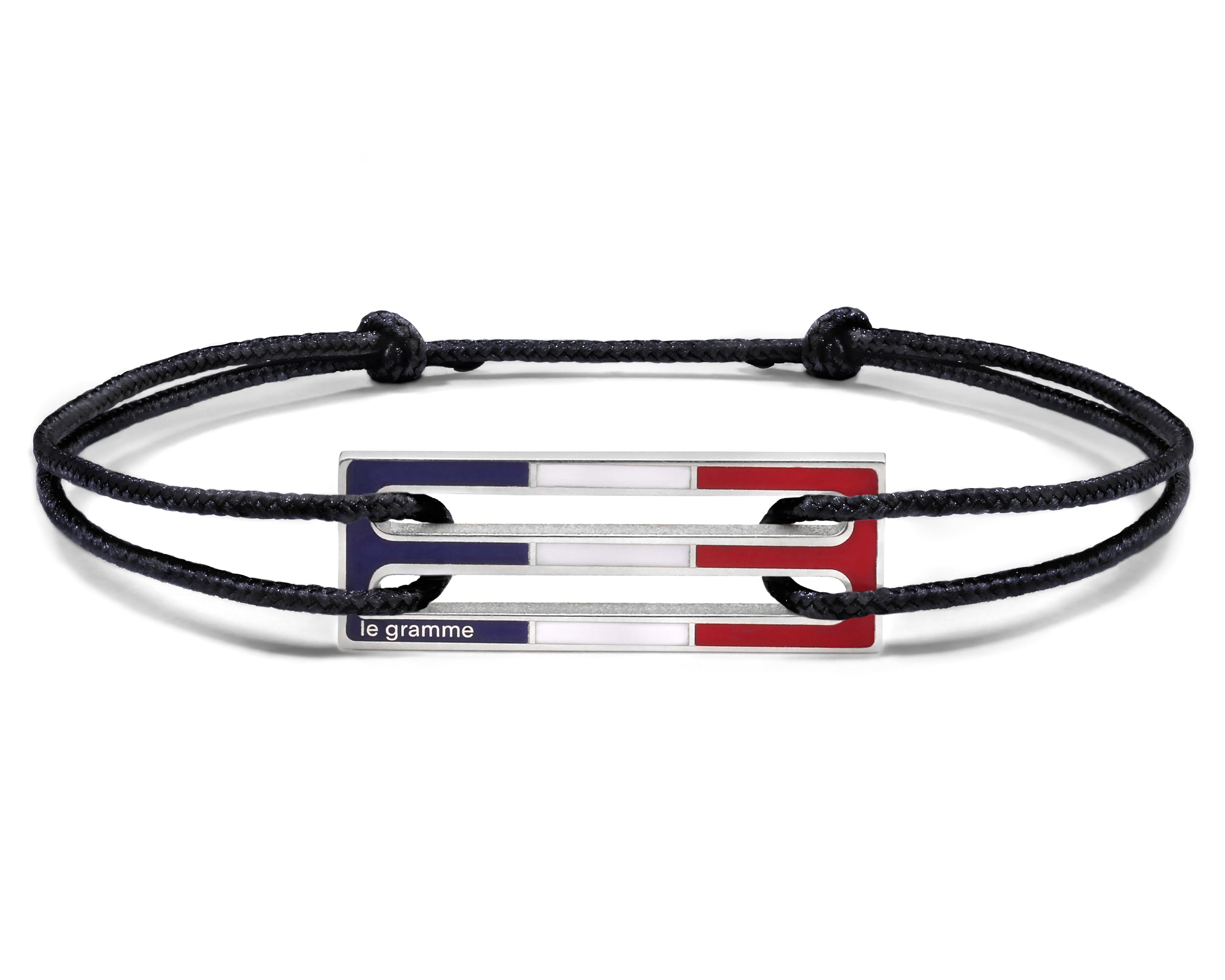 bracelet cordon laqué tricolore le 2,5g