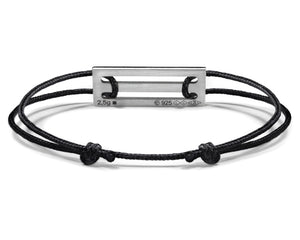 lacquered black cord bracelet le 2,5g