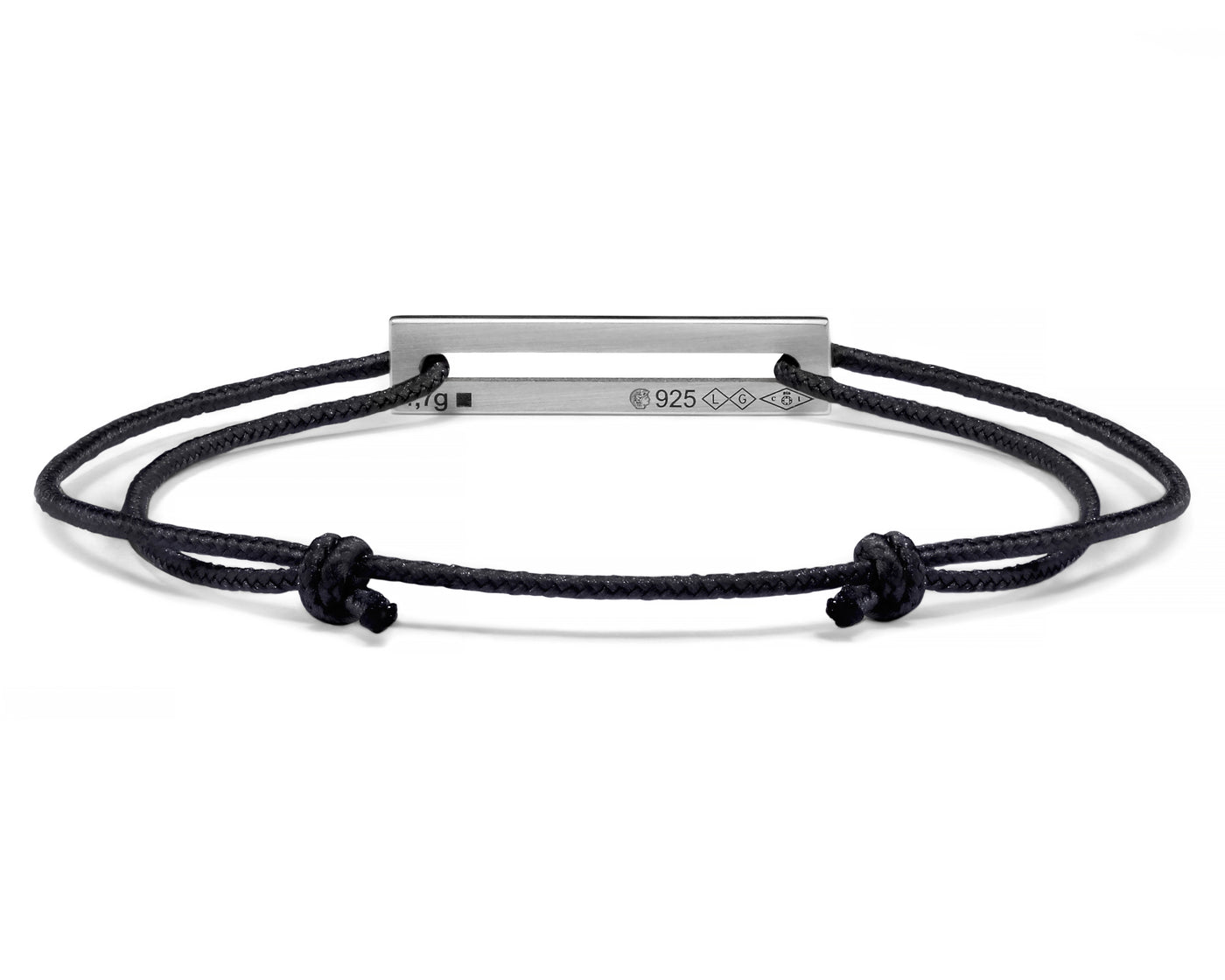 lacquered green cord bracelet le 1,7g