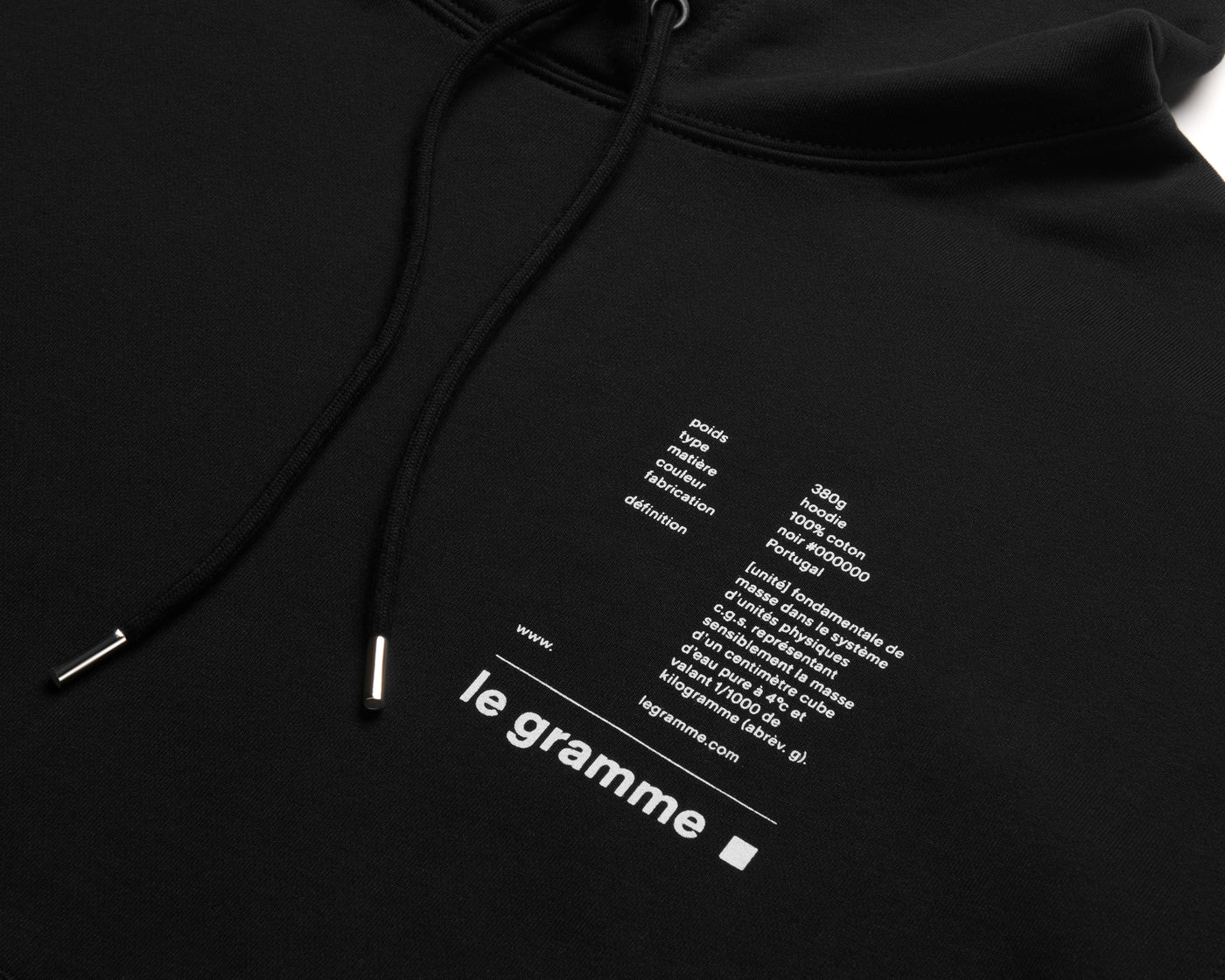 black hoodie 380g