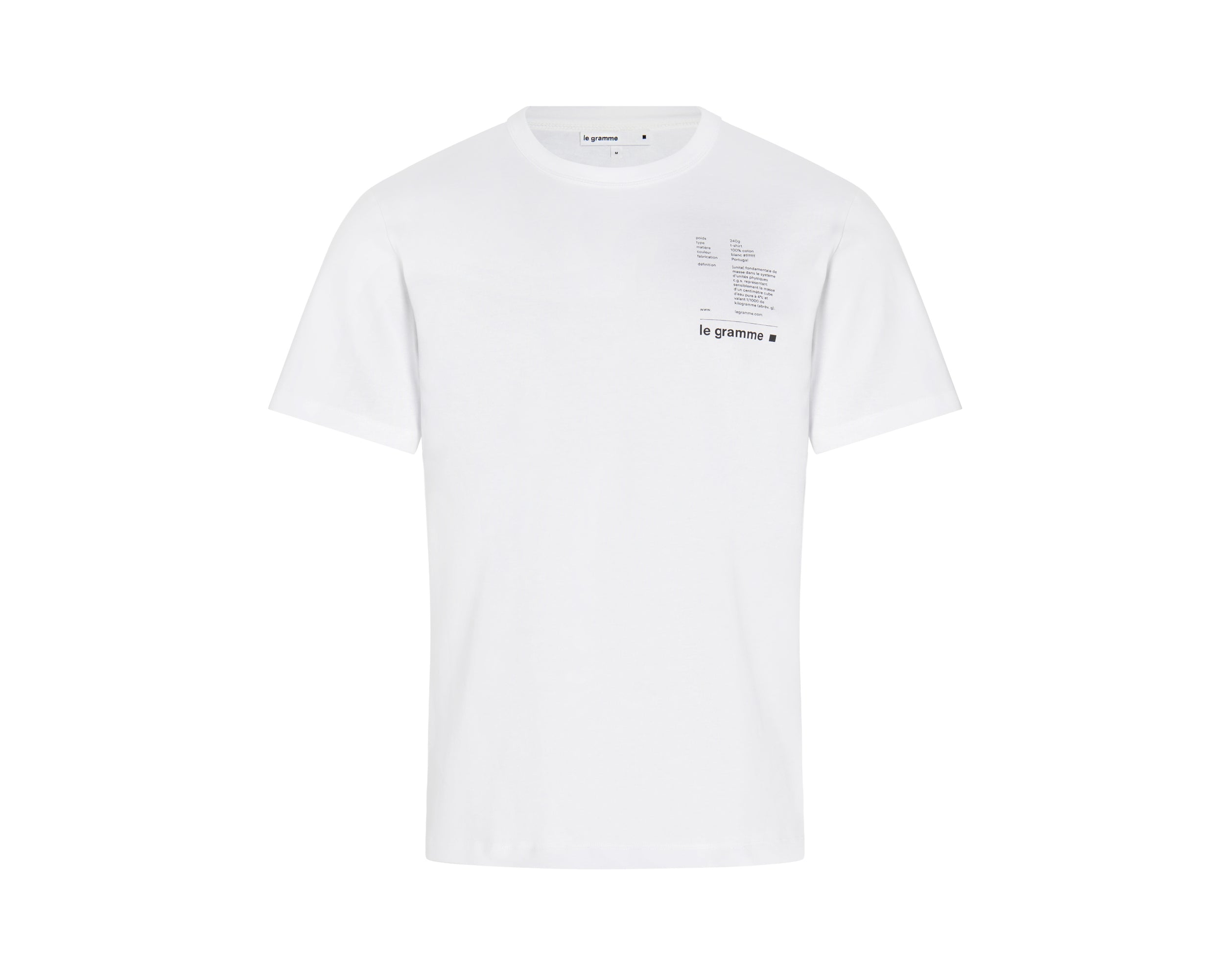 t-shirt blanc le 240g
