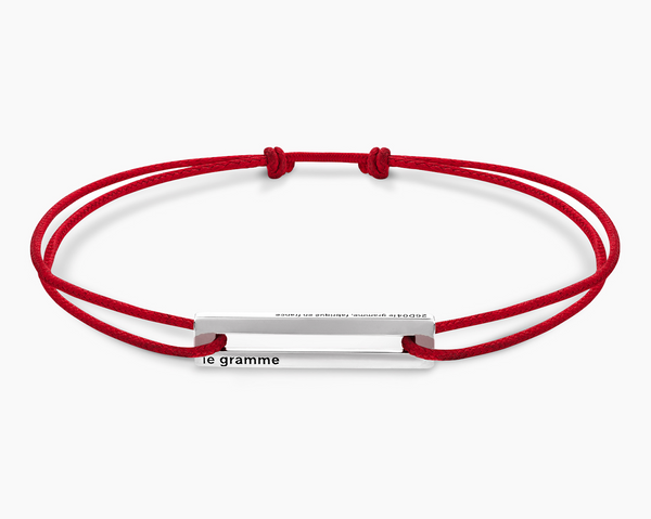 perforated red cord bracelet le 1.7g – le gramme