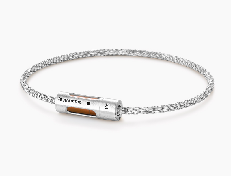 bracelet câble perforé jaune le 9g