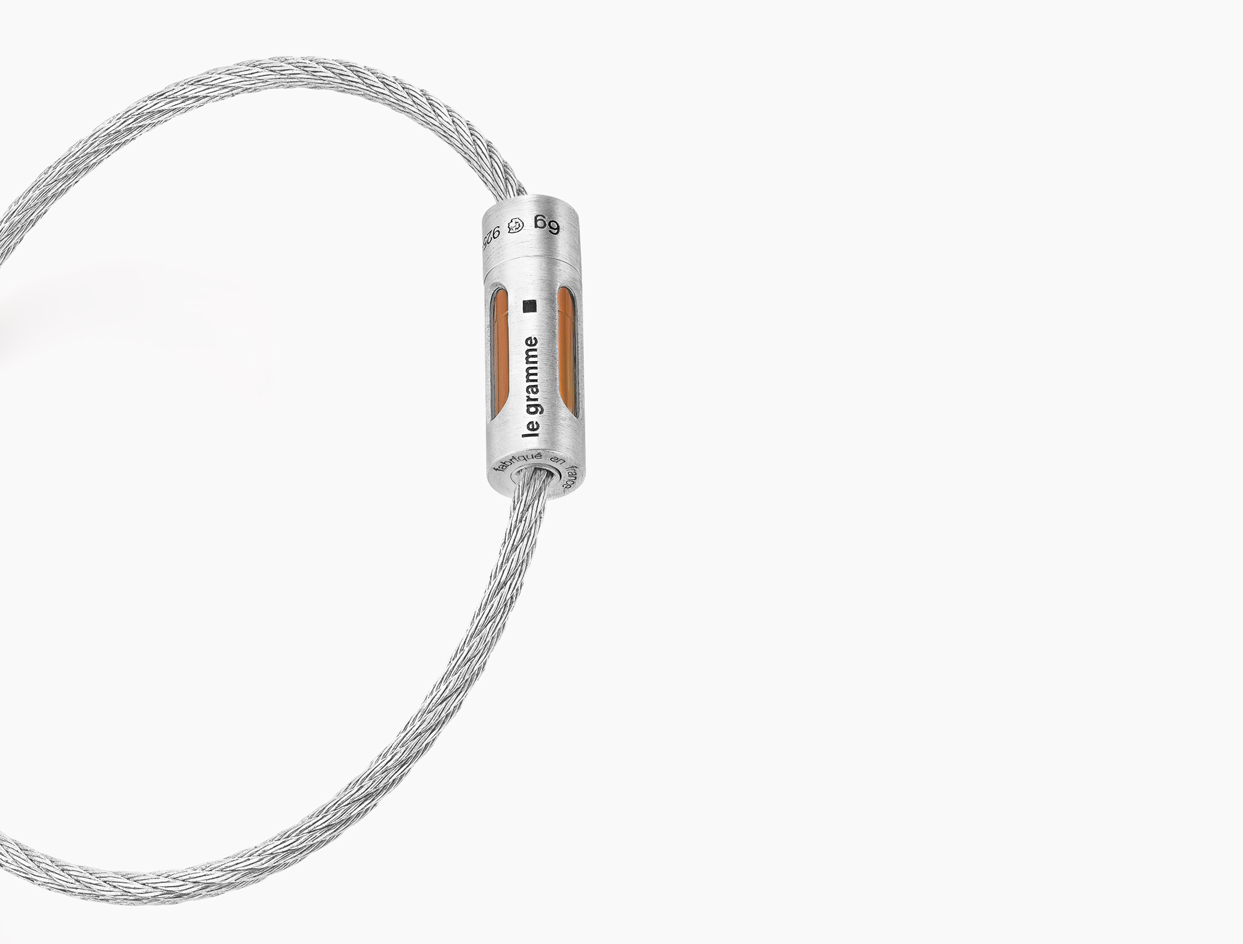 bracelet câble perforé jaune le 9g