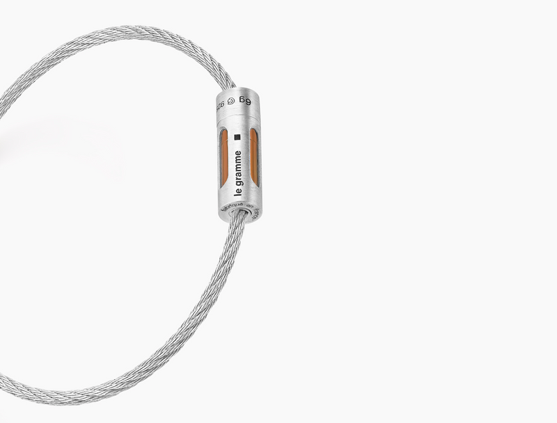bracelet câble perforé jaune le 9g