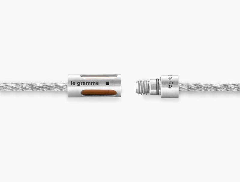 bracelet câble perforé jaune le 9g
