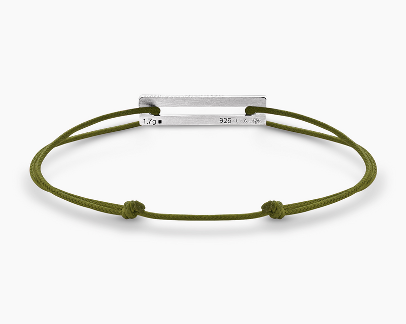 perforated khaki cord bracelet le 1.7g