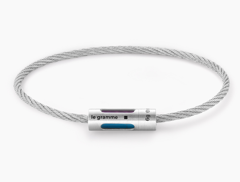 bracelet câble perforé tricolore le 9g