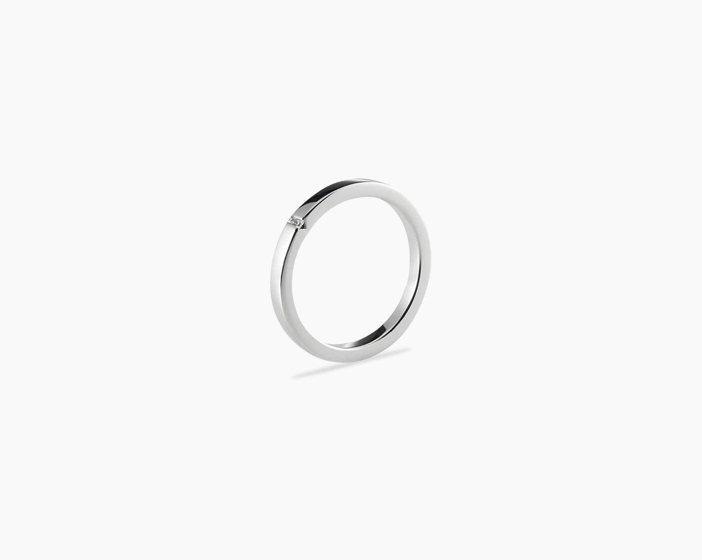 bague ruban 2mm la 5g sertie diamant