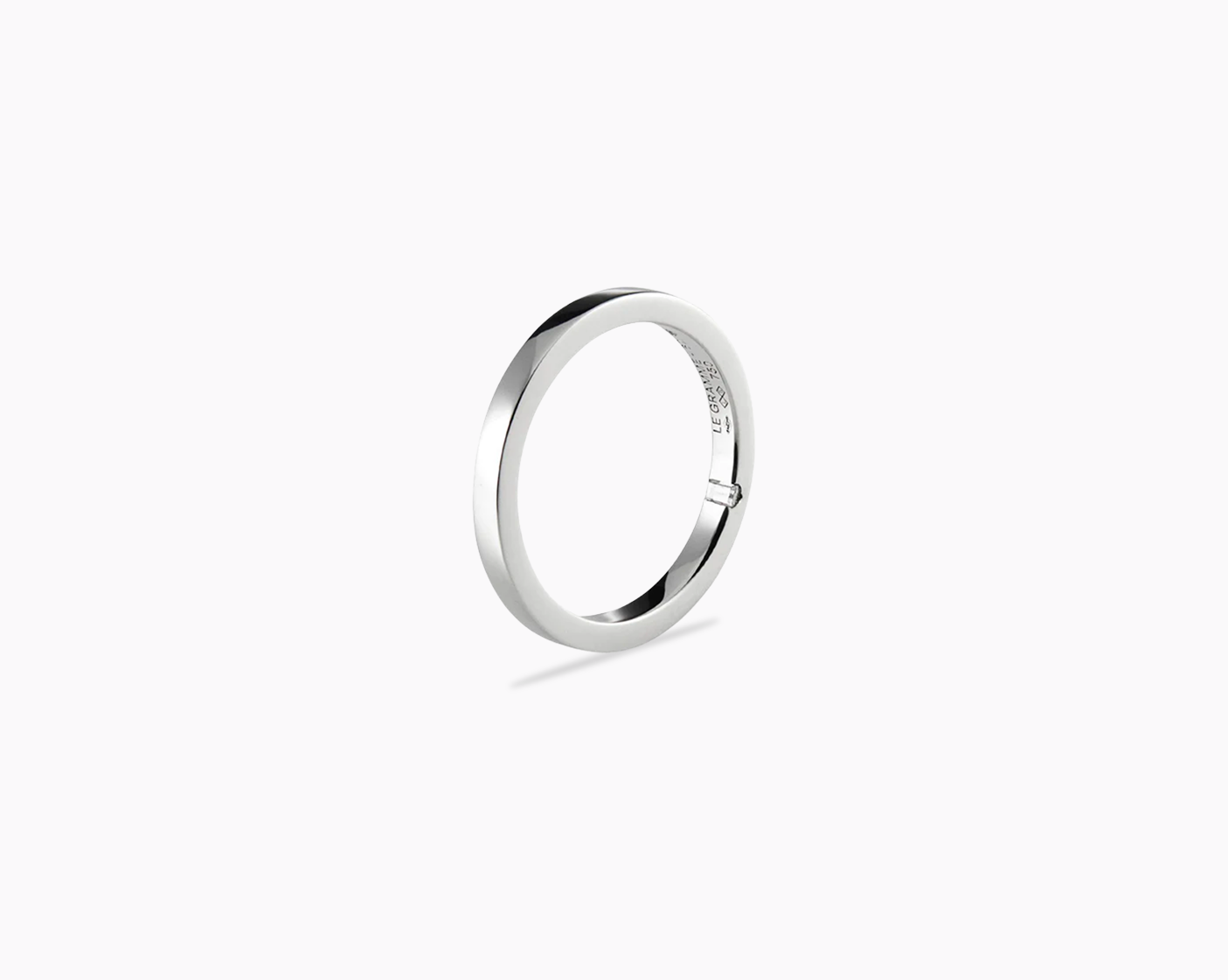 bague ruban 2mm la 5g sertie diamant