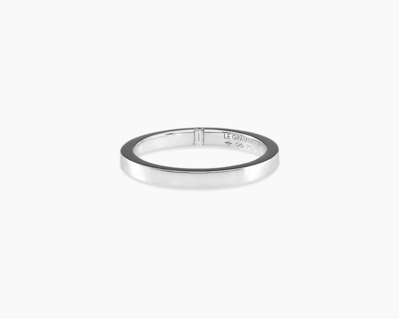 bague ruban 2mm la 5g sertie diamant