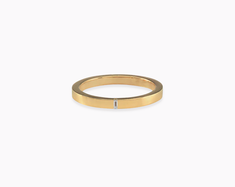 bague ruban 2mm la 5g sertie diamant