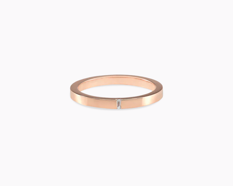 bague ruban 2mm la 5g sertie diamant