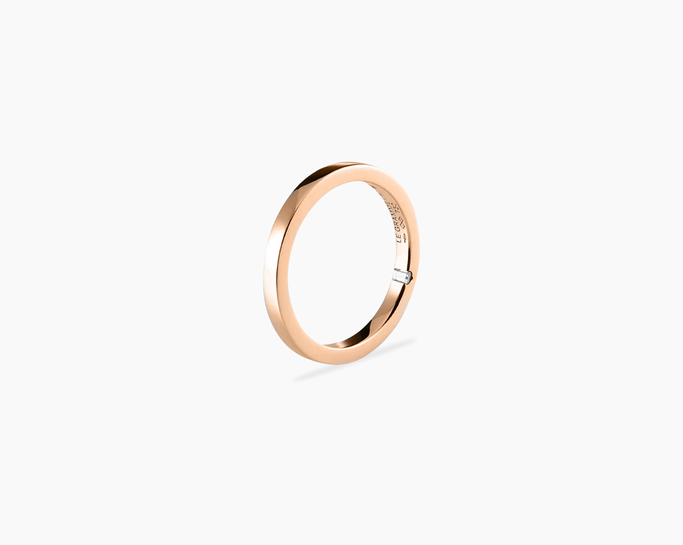 bague ruban 2mm la 5g sertie diamant