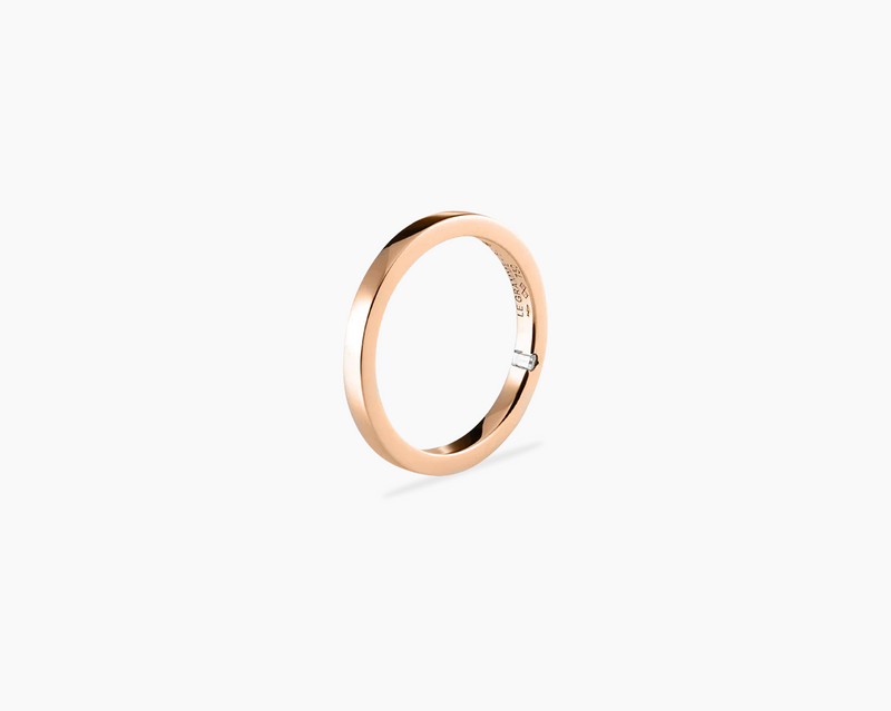 bague ruban 2mm la 5g sertie diamant