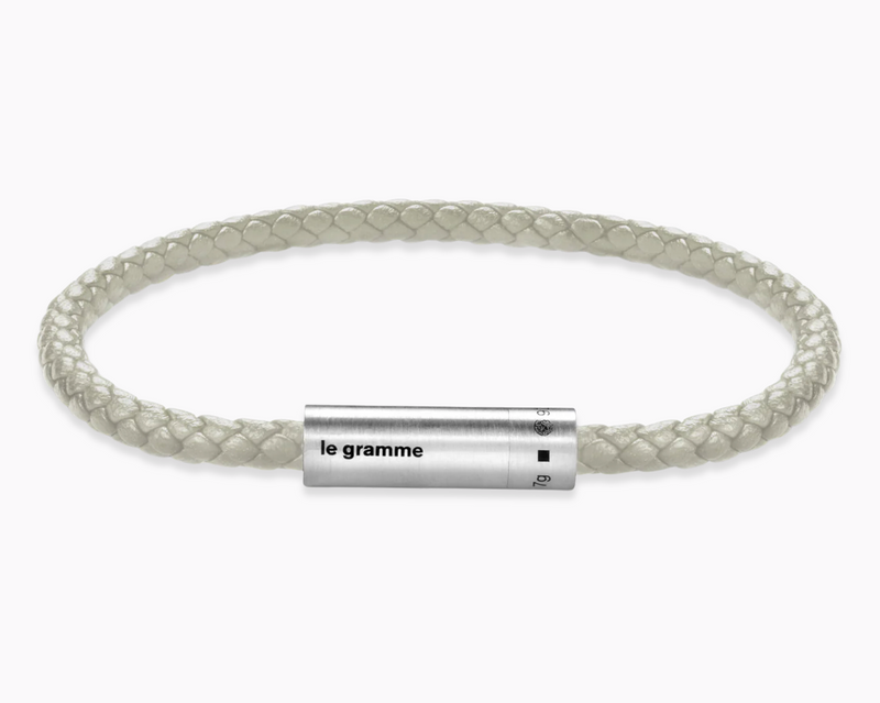beige leather cable bracelet le 7g