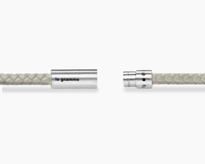 beige leather cable bracelet le 7g