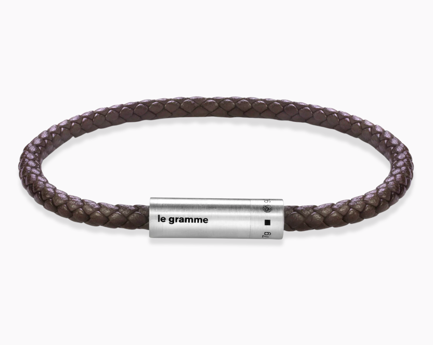 brown leather cable bracelet le 7g