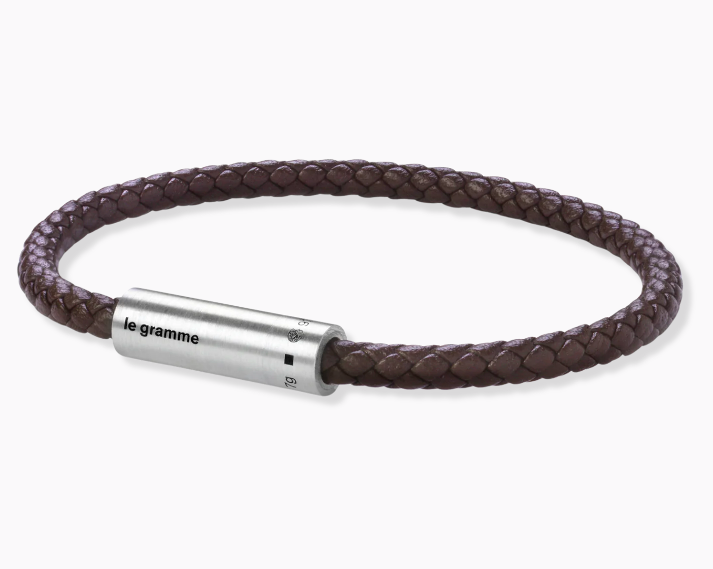 brown leather cable bracelet le 7g