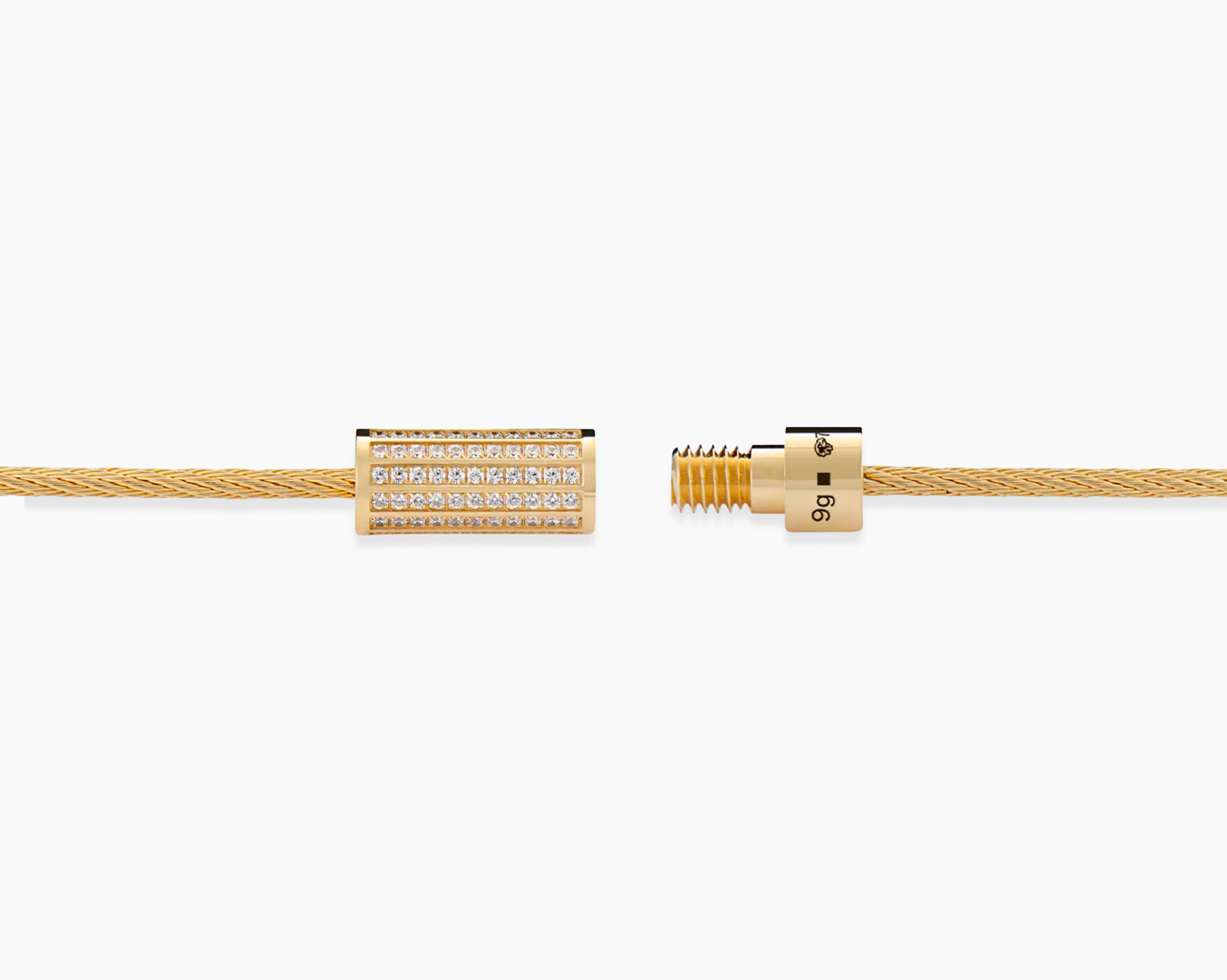 cable bracelet with diamonds le 9g
