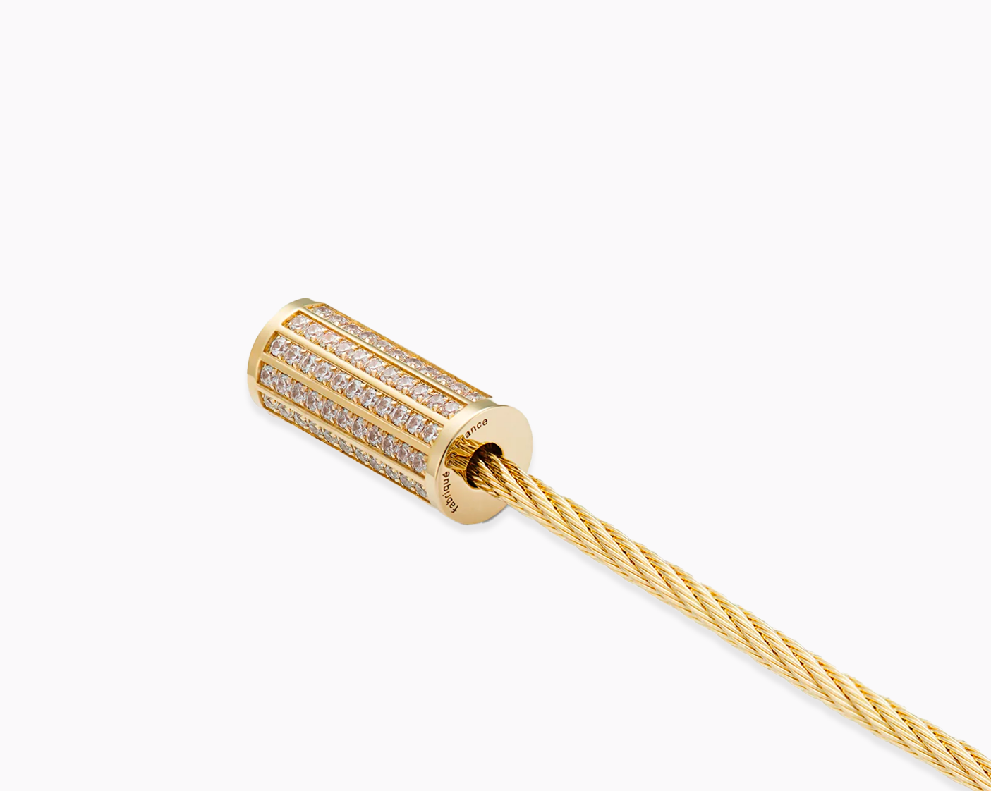 cable bracelet with diamonds le 9g