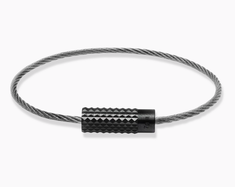 pyramid guilloche cable bracelet le 7g