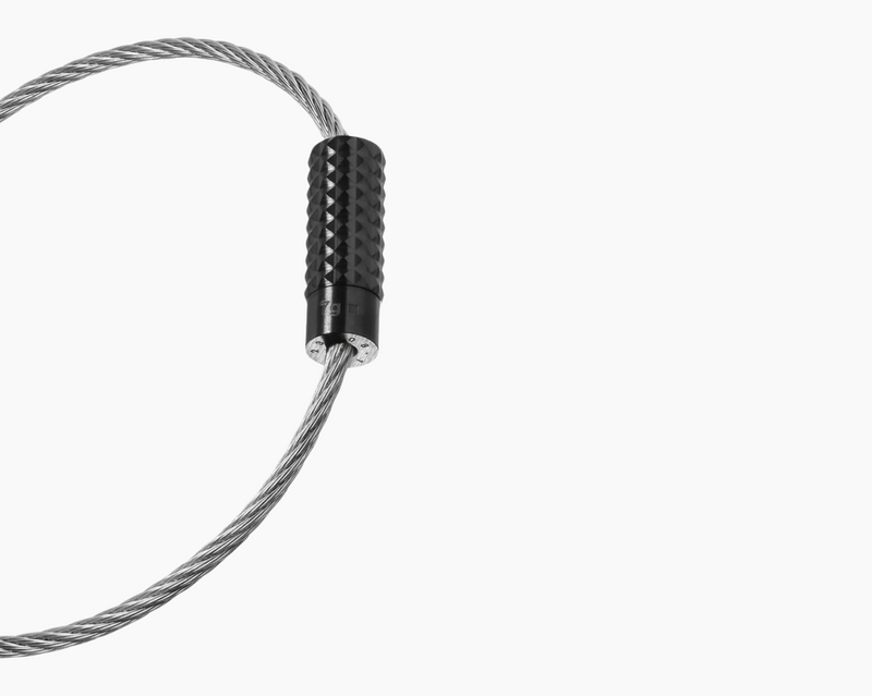 pyramid guilloche cable bracelet le 7g