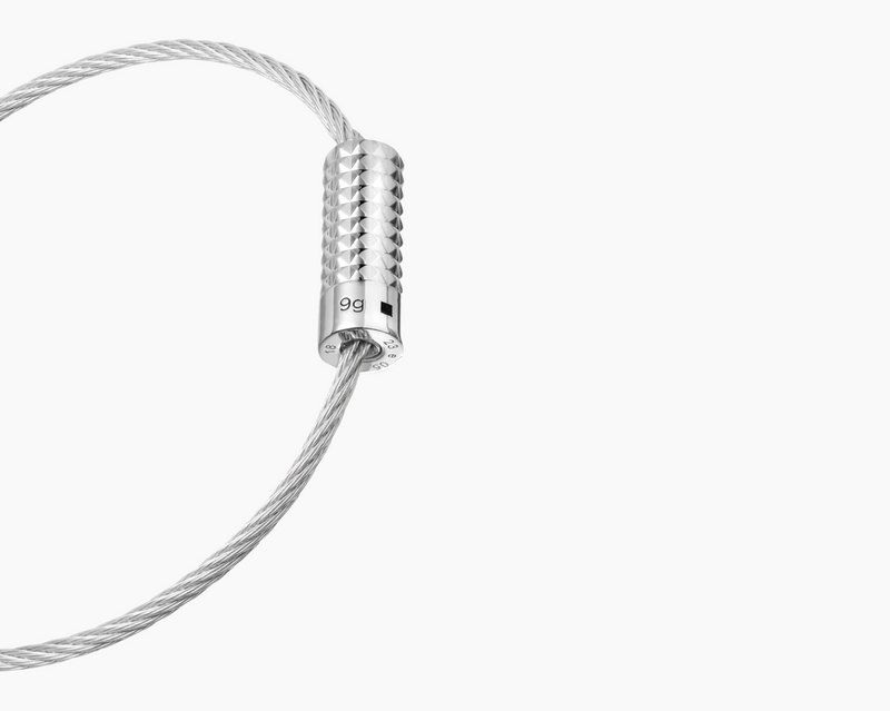 pyramid guilloche cable bracelet le 9g