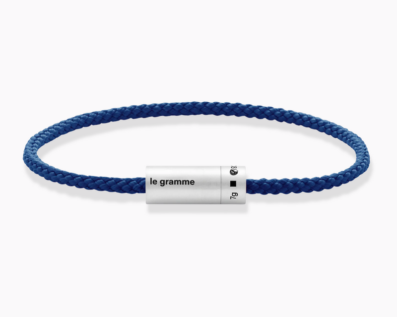 royal blue nato cable bracelet le 7g