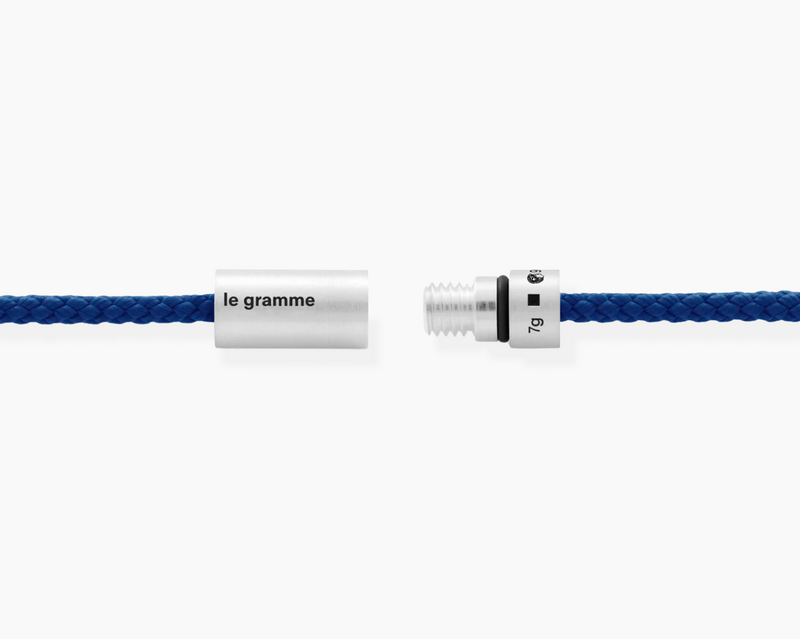 royal blue nato cable bracelet le 7g