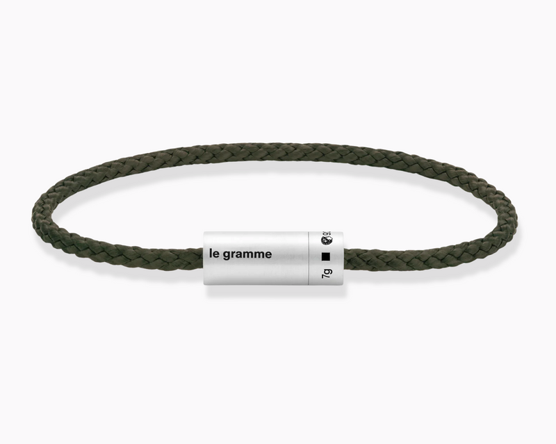 khaki nato cable bracelet le 7g