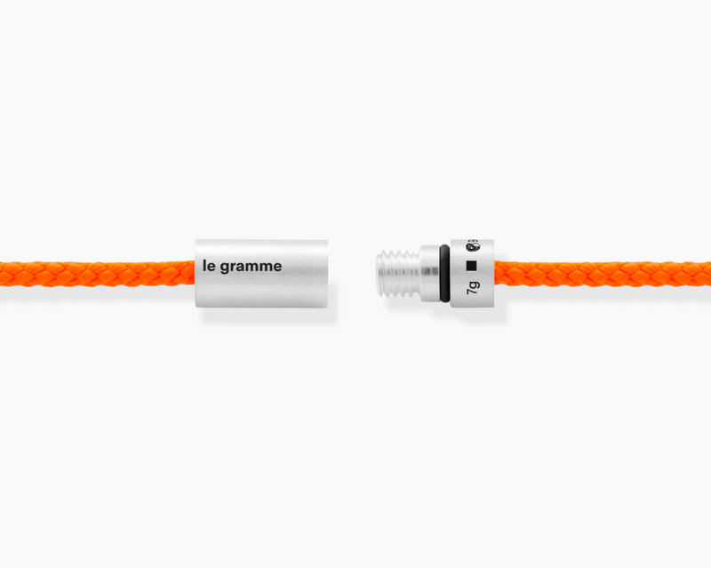 orange nato cable bracelet le 7g