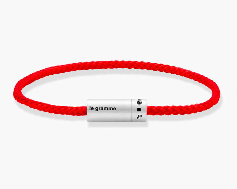 red nato cable bracelet le 7g