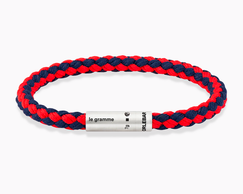 navy and red nato cable bracelet orlebar brown le 7g
